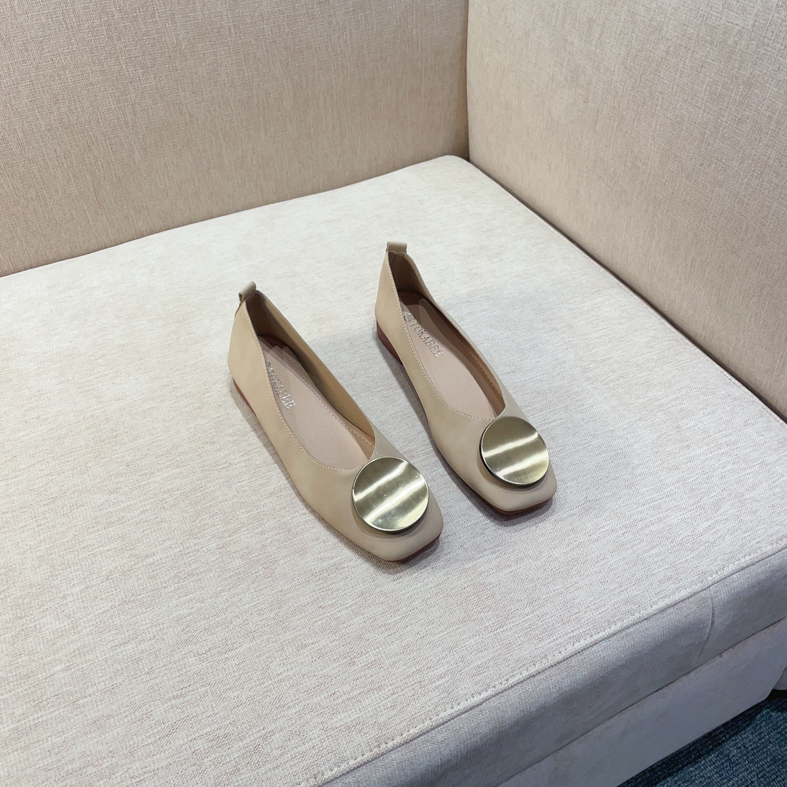 杏色粗跟单鞋女温柔风奶奶鞋2026春季新款软皮软底低跟百搭豆豆鞋,女鞋,浅口单鞋,淘宝优惠券,粉丝福利购,淘宝优惠卷