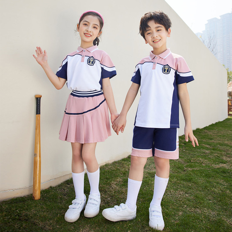 小学生校服夏装纯棉套装六一儿童运动服毕业服夏季幼儿园园服班服