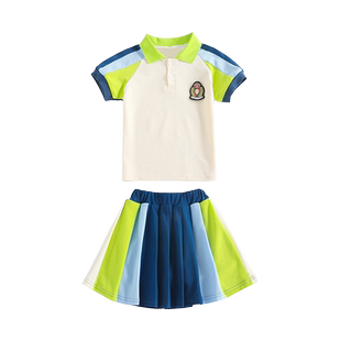 幼儿园园服夏装儿童校服夏天学院风套装小学生班服夏季表演运动服
