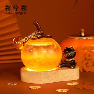 物兮物大英博物馆柿柿如意萌猫风暴瓶桌面摆件天气瓶新年生日礼物