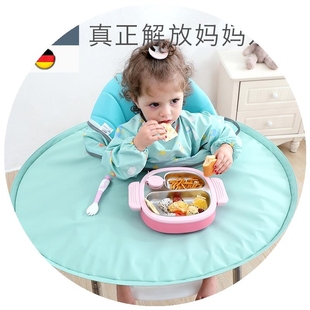 BLW宝宝自己吃饭防脏神器小孩饭兜自主进食吃饭托盘儿童 餐椅围垫