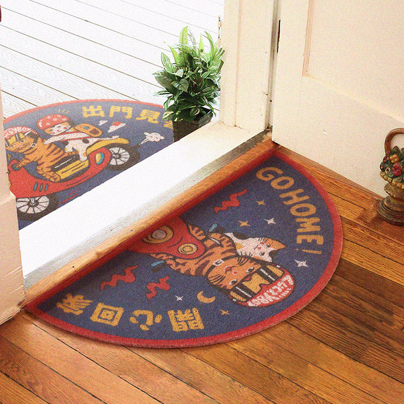出门见喜国潮门口进门入户门地垫防滑半圆丝圈门垫脚垫用,居家布艺,入户地垫,淘宝优惠券,粉丝福利购,淘宝优惠卷