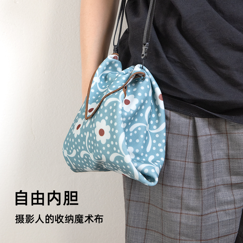 暖藻原创化妆包相机镜头布自粘布
