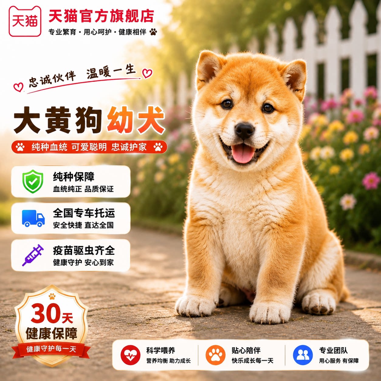 中华田园犬大黄狗幼犬中华田园犬