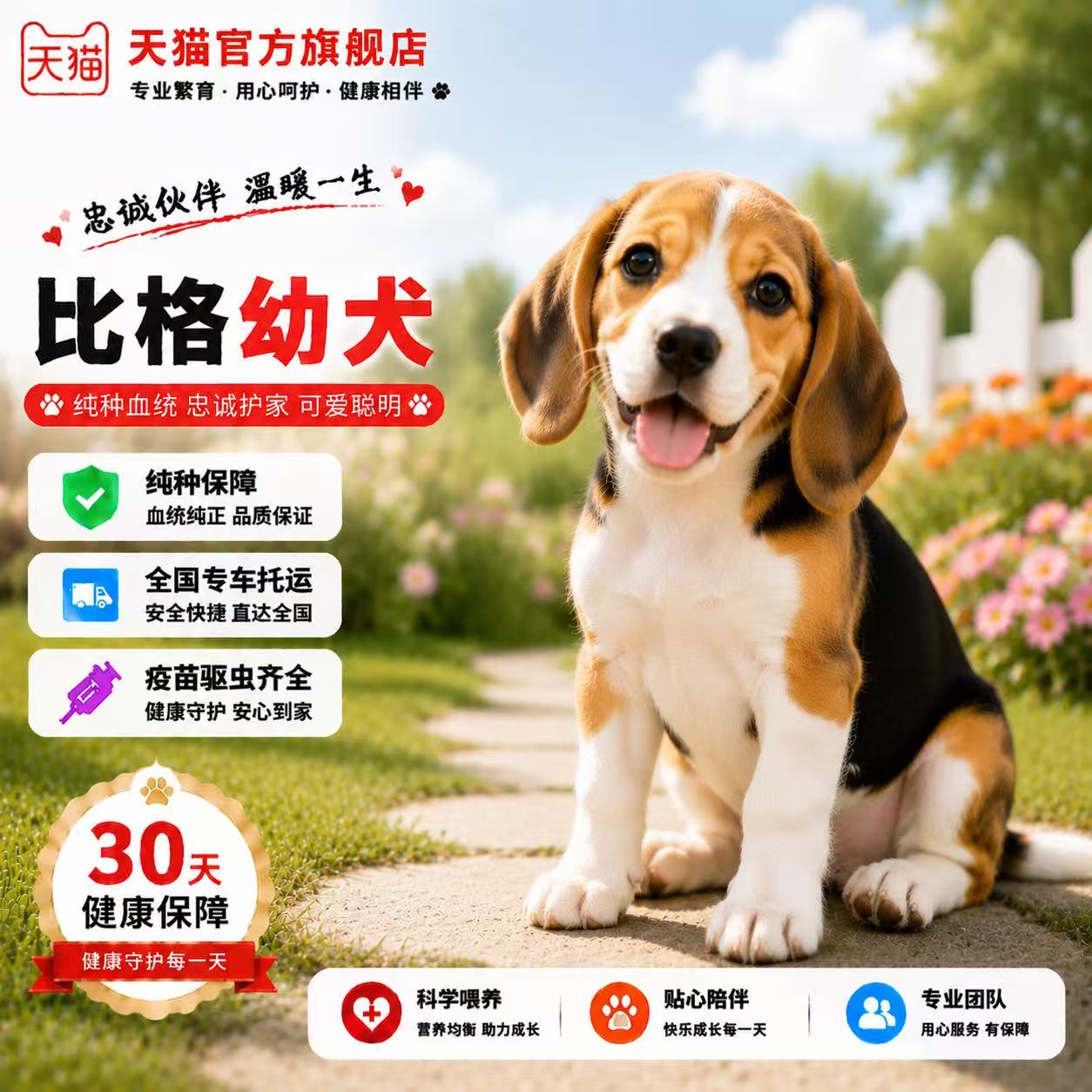 巴吉度狗幼崽猎狗米格鲁狗大头