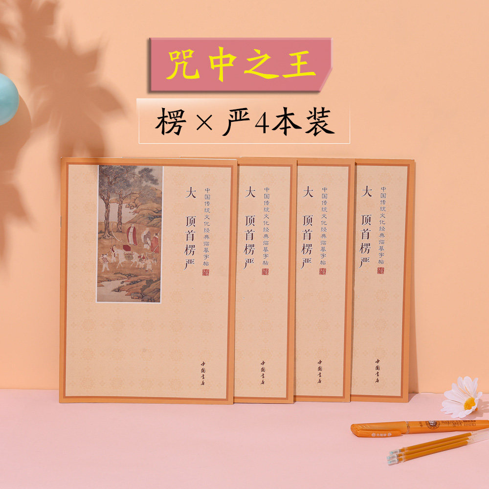 四本装除灭一切愣严抄经临摹练字帖成人硬笔书写字帖简体书法套装