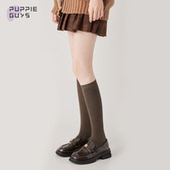 purpleguys双针袜子女春秋压力纯棉miu系竖条纹显瘦jk长筒小腿袜