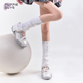 purpleguys袜套白色少女夏薄款 法式 蕾丝花边miu系芭蕾风jk小腿套