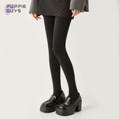 purpleguys深灰色连裤 袜子女秋冬季 薄绒压力加厚外穿不掉裆打底袜