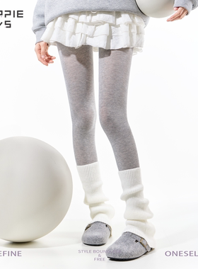 purpleguys灰色直角连裤袜薄款女防勾丝韩系芭蕾风微压显瘦打底袜