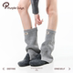 purpleguys灰色羊毛堆堆袜套女冬季 加厚保暖格雷系开叉针织小腿套