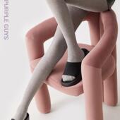 miu系微压显瘦修身 purpleguys灰色连裤 袜女春秋款 竖条纹jk打底袜