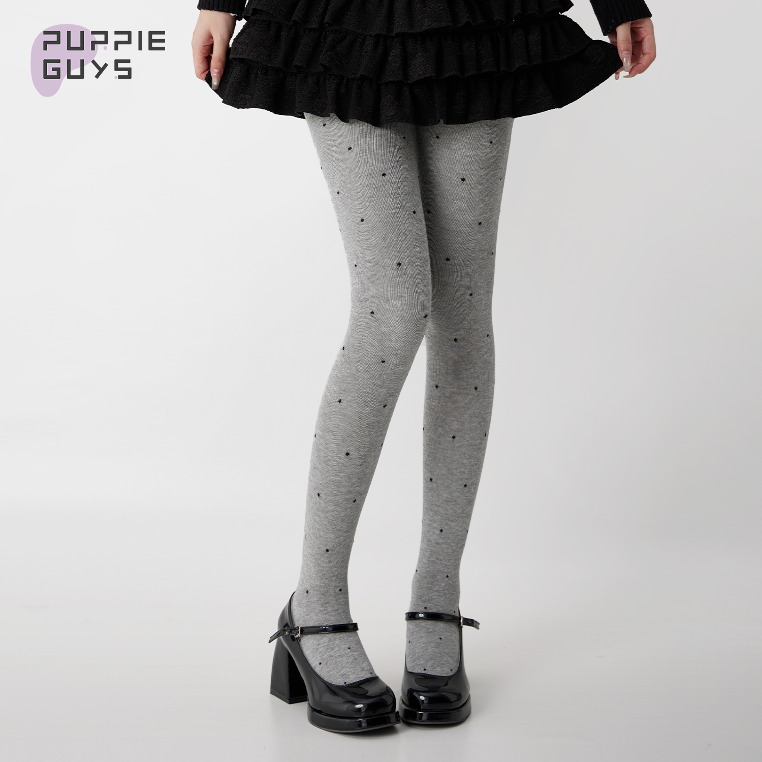 波点加厚保暖修身显瘦打底袜