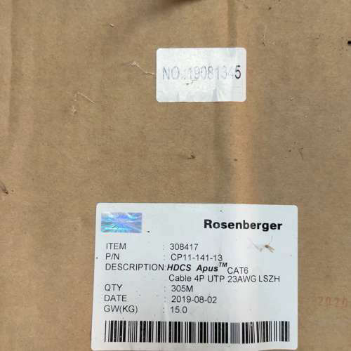 美国罗森博格六类网线23AWG余73M打包150议价