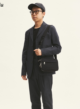 imblu单肩斜挎包大容量男女小众相机邮差再生尼龙包中性磁扣百搭