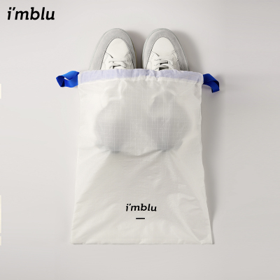 imblu再生尼龙收纳袋鞋包防尘袋衣物收纳拉链抽绳包平口储物数码
