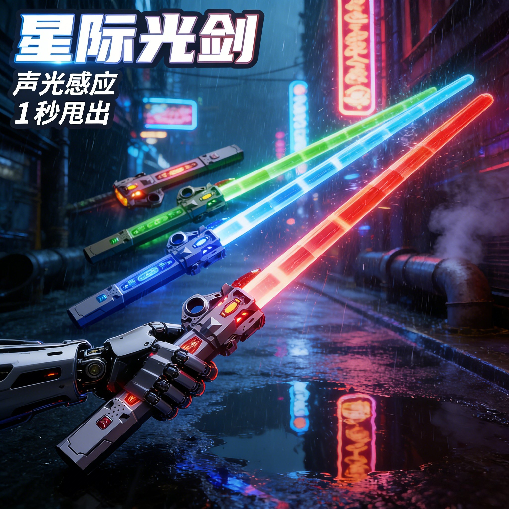 黑科技声光感应光剑玩具儿童变形机器人1秒甩出户外玩具,玩具/童车/益智/积木/模型,儿童机器人/变形玩具,淘宝优惠券,粉丝福利购,淘宝优惠卷