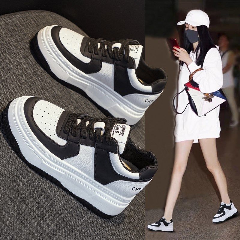 迈耐克斯厚底小白鞋女2026新款春季真皮休闲百搭小个内增高松糕鞋,运动鞋new,板鞋,淘宝优惠券,粉丝福利购,淘宝优惠卷