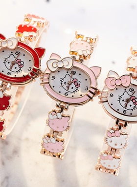 新款儿童手表女 小中学生电子卡通孩子ins风女童2345678910岁kt猫
