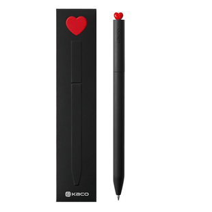 情人节礼物KACO FIRST初心创意笔0.5中性笔高颜值低重心旋转出芯签字笔黑大容量学生笔芯少女心礼品办公文具