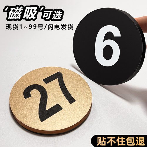 亚克力数字号码牌排序号码数字贴