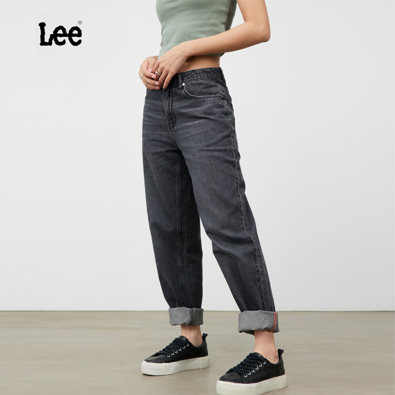 Lee411长裤锥形高腰女牛仔裤