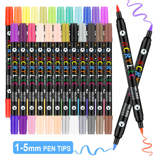 72 color dual head dual color acrylic marker pen勾线笔