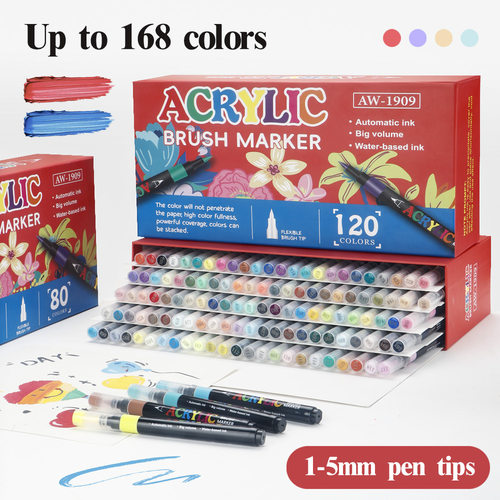 Painting Stationery Set 168 Color Acrylic Mark Pen马克笔
