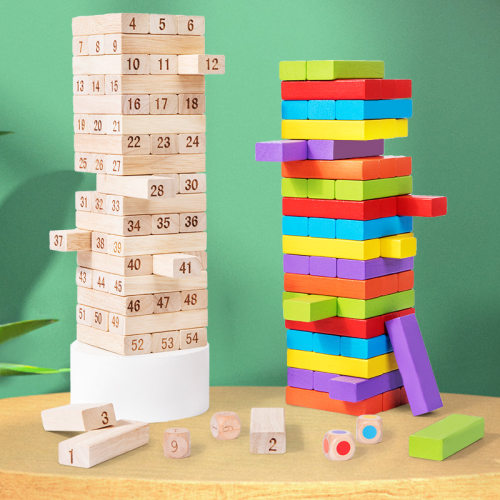 Children's puzzle toys with digital stacking blocks叠高积木