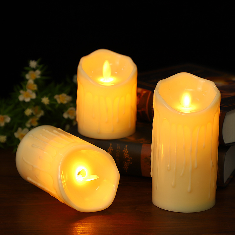 Swinging Electronic Candle Paraffin Christmas Prop石蜡圣诞