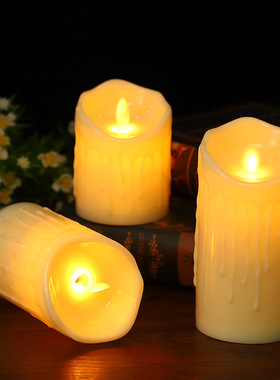 Swinging Electronic Candle Paraffin Christmas Prop石蜡圣诞