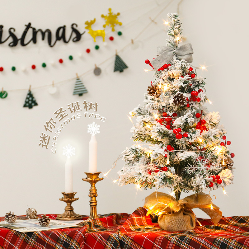 2025 New 60cm mini desktop ornament for plush Christmas tree