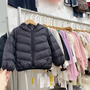 儿童排骨羽绒服冬季 男孩保暖90绒白鸭绒三防男童女童轻薄羽绒外套