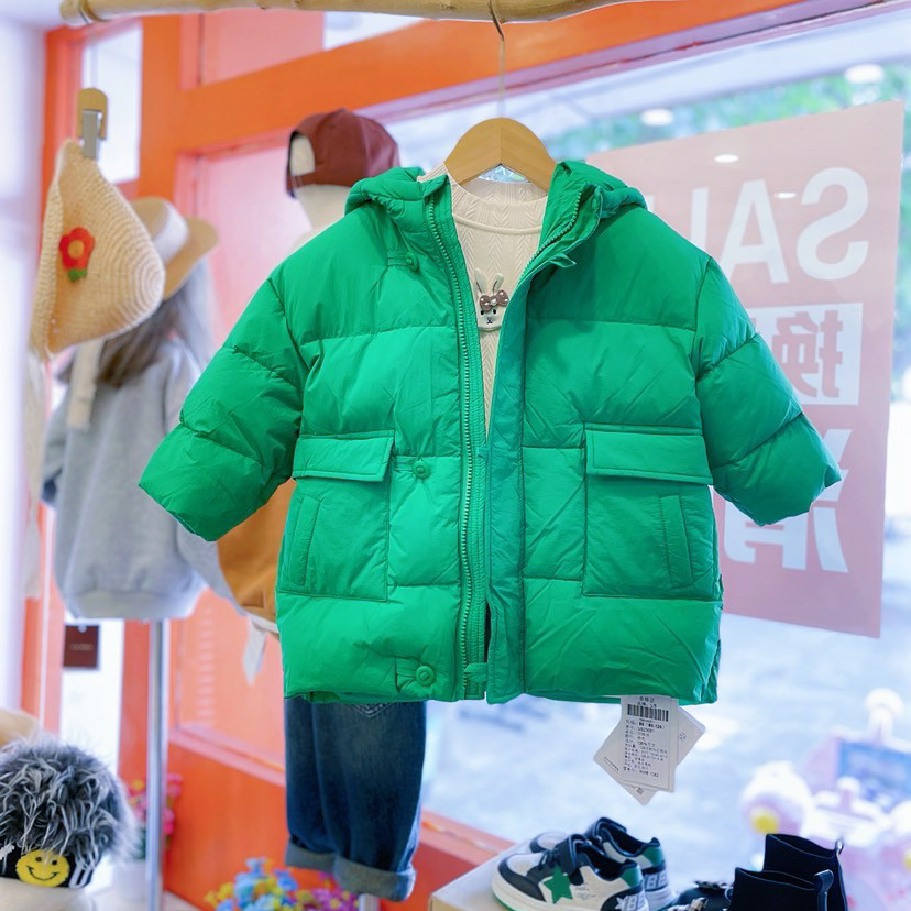 儿童羽绒服冬季新款简约加厚保暖