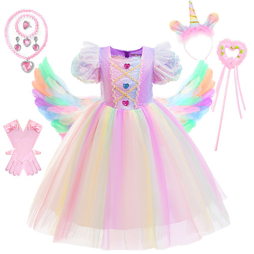 独角兽爱丽儿连衣裙儿童