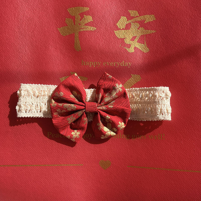 婴儿发带女宝宝发饰中国风