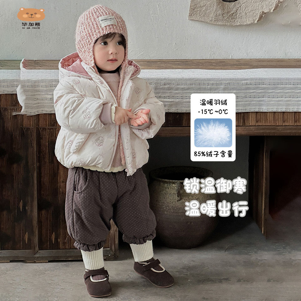 女童羽绒服外套冬装2025新款