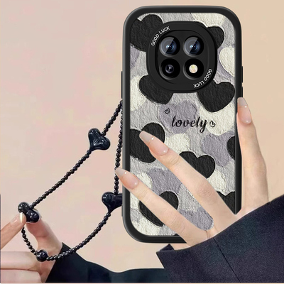 黑白爱心适用oppoA5Pro手机壳A5Por新款oppo5G小羊皮PKP110保护套男0pp0女简约活力版全包防摔opopa创意外壳