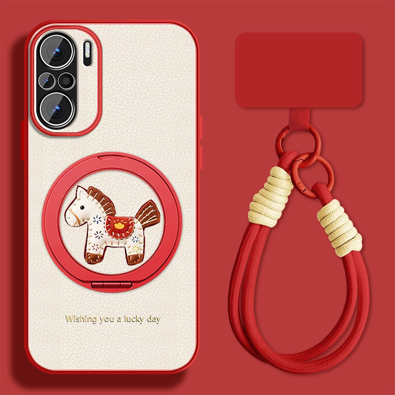 发财小马适用红米k40手机壳女可爱Redmik40pro新款挂绳+k40s支架K40游戏增强版por小羊皮保护套全包防摔磁吸,3C数码配件,手机保护套/壳,淘宝优惠券,粉丝福利购,淘宝优惠卷