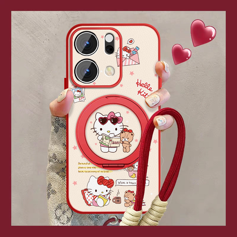 适用凯蒂猫咪opporeno14手机壳女可爱Reno14pro新款挂绳Rano14支架0pp0小羊皮opop全包por防摔卡通保护套,3C数码配件,手机保护套/壳,淘宝优惠券,粉丝福利购,淘宝优惠卷