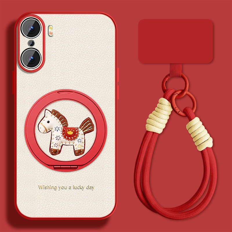 发财小马适用华为荣耀60手机壳女可爱荣耀60pro新款挂绳honor60se支架por小羊皮保护套全包防摔磁吸外壳,3C数码配件,手机保护套/壳,淘宝优惠券,粉丝福利购,淘宝优惠卷