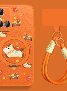适用福气小马vivos10手机壳女新年s10pro新款挂绳S9e磁吸S7t小羊皮保护套vivi全包T2防摔viv0s6可爱外壳