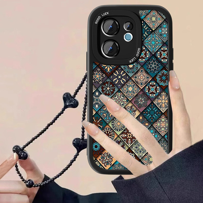 五彩图腾适用vivoS30手机壳新款S30ProMini小羊皮复古保护套Mini全包防摔viv0s50系列男女vos新品vovi软外壳