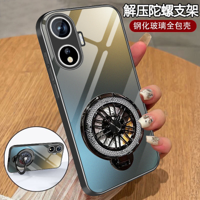 渐变墨灰适用红米turbo4pro手机壳新款小米Tubro玻璃全包redmi简约新品Trubo防摔男女por个性创意保护套