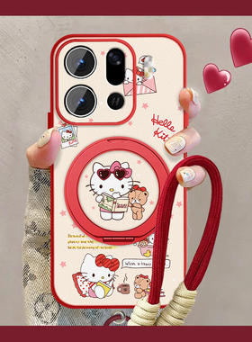 适用凯蒂猫咪oppofindx9手机壳女可爱Findx9ro新款挂绳findx9支架opop小羊皮0pp0保护套全包防摔卡通外壳