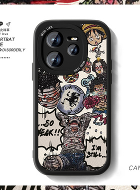 路飞索隆适用真我neo7se手机壳新款x男realmeGTneo6日韩小羊皮gt7pro卡通oppo动漫防摔NEO6SE创意por女套