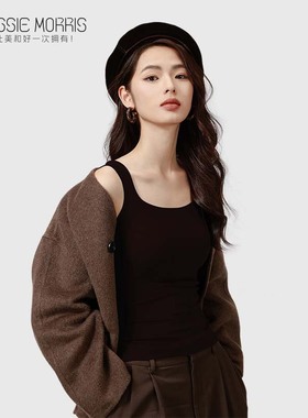 【李】CMS颗里 “猫感”保暖背心 女 可拆卸胸垫