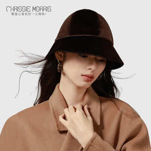 CMS颗里鎏光绒渔夫帽女秋冬高级感百搭盆帽礼帽 大乐挖到宝啦