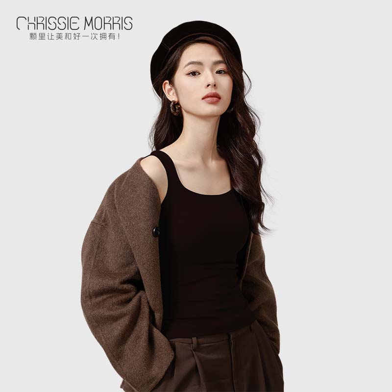 CMS颗里保暖背心女士带胸垫