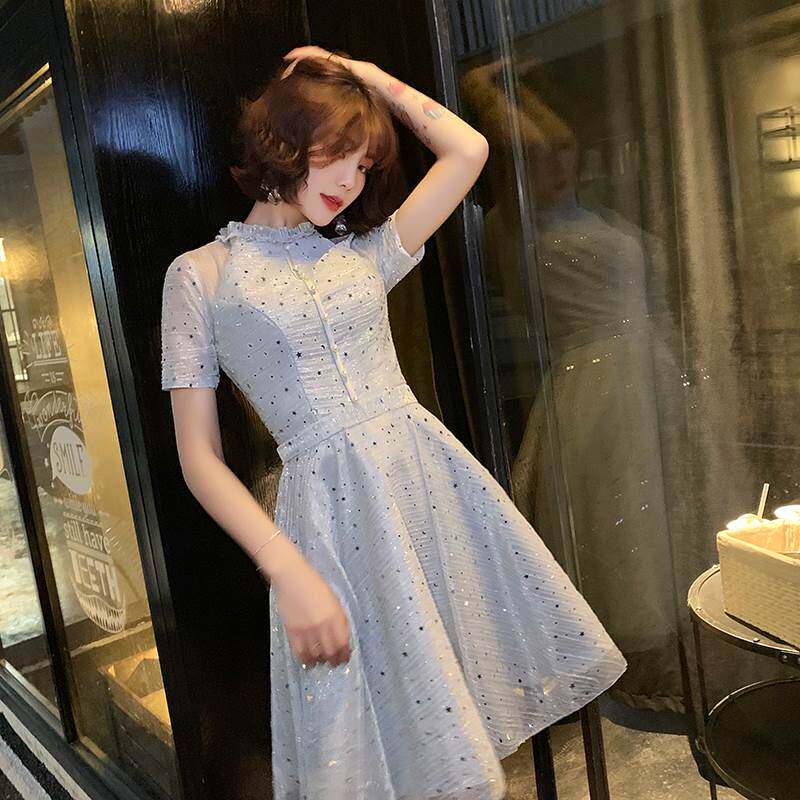 伴娘服2019夏季洋装仙女气质小个子宴会新款晚礼服裙短款平时可穿在类目 女装/女士精品, 婚纱/旗袍/礼服, 礼服/晚装中 - 来自Buy2taobao.com提供专业的淘宝代购服务